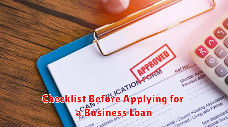 Checklist Before Applying for a Business Loan